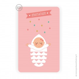 Carte Invitation de Baptême fille - Cartes d'invitation et couvertures de livret Baptême Godsavetheking
