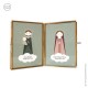 Cadre double en laiton doré Sainte Famille - Joseph, Marie et Jésus - 14,5 x 9,5 cm - Cadres religieux objets religieux God s...