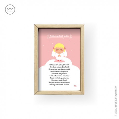Carte prière du soir à mon ange gardien fille - Images et cartes religieuses papeterie religieuse Godsavetheking
