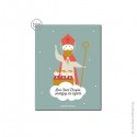 Magnet Saint Nicolas et les enfants sages - 10,5 x 14 cm