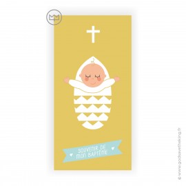 Signet de Baptême ocre pour garçon