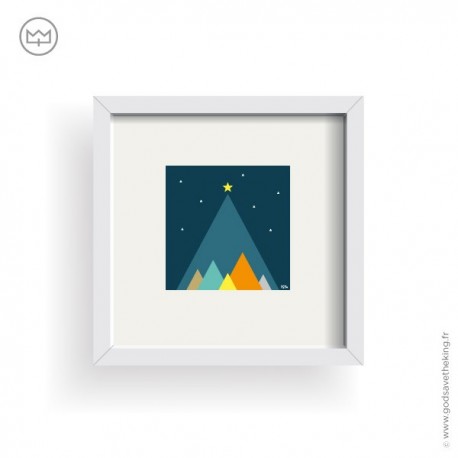 Affiche crèche de Noël design - 20 x 20 cm - Affiches religieuses papeterie religieuse Godsavetheking