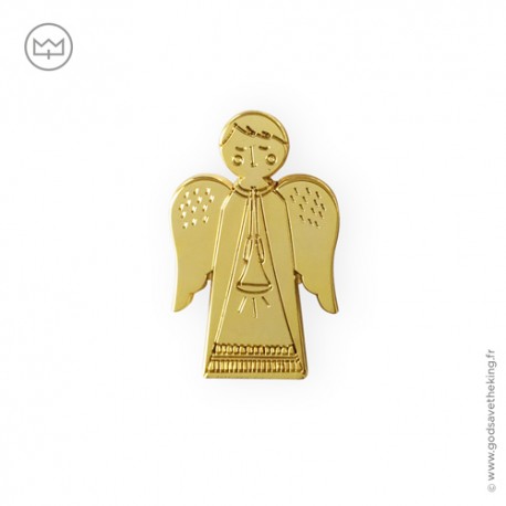 Pin's Ange gardien doré - Collection de Noël - God save the king