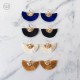 Boucles d'oreilles éventail noir Saint Jacques de Compostelle - Boucles d'oreilles Godsavetheking