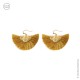 Boucles d'oreilles éventail ocre Saint Jacques de Compostelle - Boucles d'oreilles God save the king