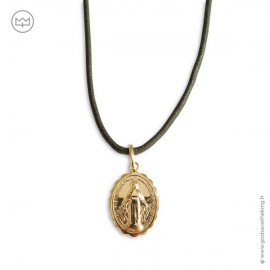 Sautoir médaille miraculeuse Vierge Marie XXL en plaqué or Colliers et sautoirs - Godsavetheking