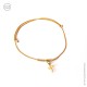 Bracelet mini croix plaqué or avec son fil coloré - Taille réglable - Bracelets religieux femme Godsavetheking