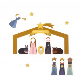 Crèche de Noël magnétique avec 13 éléments - Crèches de Noël Godsavetheking