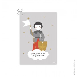 Carte Sainte Jeanne d'Arc, patronne de la France - Images saints patrons papeterie religieuse Godsavetheking