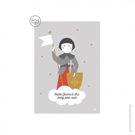 Carte Sainte Jeanne d'Arc, patronne de la France - Collection saints patrons - Godsavetheking