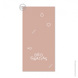 Signet religieux Deo Gratias - vieux rose - Signets religieux papeterie religieuse Godsavetheking