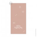 Signet religieux Deo Gratias - vieux rose - 6 x 12 cm