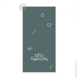 Signet religieux Deo Gratias - Vert pin - 6 x 12 cm - Signets religieux Godsavetheking
