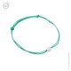 Bracelet vert fluo menthe avec croix en argent - Taille réglable - Bracelets religieux Godsavetheking