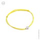 Bracelet jaune fluo citron avec croix plaqué argent - Taille réglable - Bracelets religieux enfant Godsavetheking