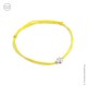 Bracelet jaune fluo citron avec croix plaqué argent - Taille réglable - Bracelets religieux enfant God save the king