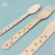 Set de 18 couverts fourchettes, couteaux et cuillères en bois avec étoiles dorées - Décoration de Communion Godsavetheking