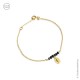 Bracelet chaîne médaille miraculeuse plaqué or & perles de verre - Bracelets religieux femme Godsavetheking
