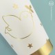 Gobelets jetables blancs en carton avec l'Esprit Saint doré 25 cl - Lot de 10 - Décoration de Fête Godsavetheking