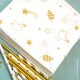 Serviettes blanches 33 cm en papier avec symboles chrétiens en Or - Lot de 20 - Décoration de Communion Godsavetheking