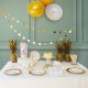 Serviettes blanches 33 cm en papier avec symboles chrétiens en Or - Lot de 20 - Décoration de Communion Godsavetheking