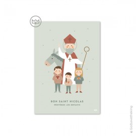 Carte Saint Nicolas et les enfants sages - Collection de Noël God save the king