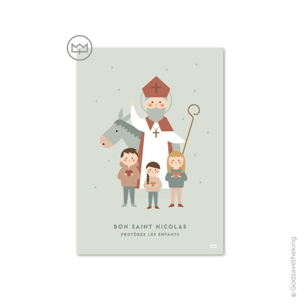 Carte Saint Nicolas Et Les Enfants Sages Papeterie Carte Saint Nicolas Et Les Enfants Sages Papeterie