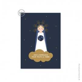 Carte Sainte Vierge Marie "Joie et Espérance" - Images et cartes religieuses papeterie religieuse Godsavetheking