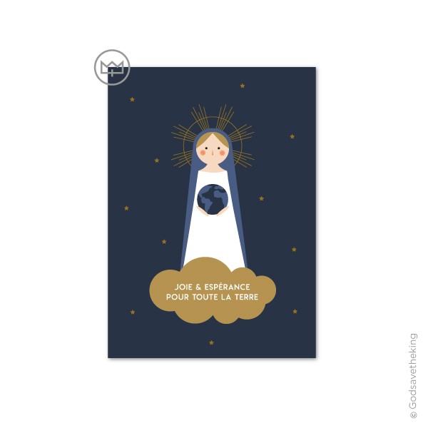 Carte De Voeux Sainte Vierge Marie Joie Et Esperance Papeterie