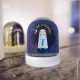Grande boule à neige Notre Dame de Lourdes paillettes dorées fabriquée en France - Boules à neige objets religieux God save t...