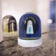 Grande boule à neige Notre Dame de Lourdes paillettes dorées | Fabrication Artisanale Française - Boules à neige objets relig...