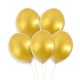 5 ballons couleur or métallique gonflable 30 cm - Décoration de Communion God save the king