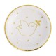 Assiettes blanches 18 cm avec Esprit-Saint doré - lot de 8 - Décoration de table Communion - Godsavetheking