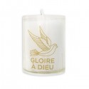 Bougie veilleuse Esprit Saint - Gloire à Dieu - durée 20 heures