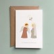 Carte double annonce/félicitations grossesse + enveloppe kraft - 10,5 x 14,8 cm - Images et cartes religieuses papeterie reli...