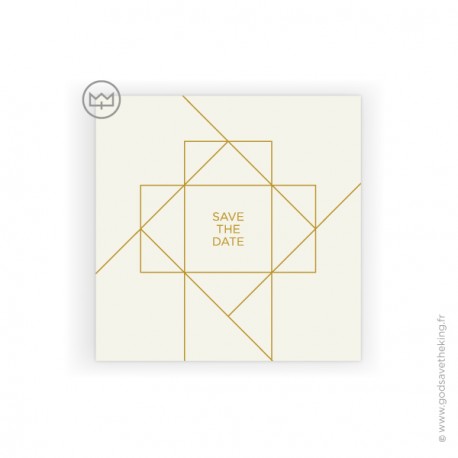 Carte invitation "Save the date" - 12x12 cm - Images et cartes religieuses papeterie religieuse Godsavetheking
