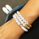 Bracelet femme vert sapin lettres UNIS - Bracelets religieux femme Godsavetheking