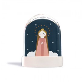 Grande Boule à Neige Vierge Marie - Paillettes Dorées | Fabrication Artisanale et made in France - Boules à neige objets reli...