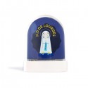 Grande boule à neige Notre Dame de Lourdes paillettes dorées | Fabrication Artisanale Française