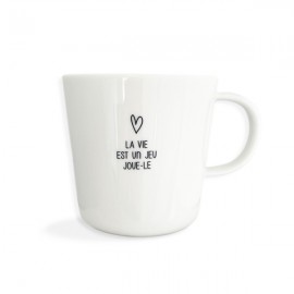 Mug porcelaine "La vie est un jeu, joue-le" - Mugs et timbales en porcelaine objets religieux God save the king