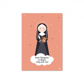 Carte Sainte Hildegarde de Bingen - Images saints patrons papeterie religieuse Godsavetheking