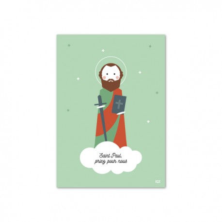 Carte Saint Paul, Apôtre - Images saints patrons papeterie religieuse Godsavetheking