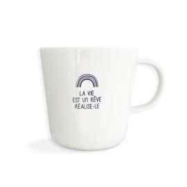 Mug porcelaine "La vie est un rêve, réalise-le" - Porcelaine objets religieux God save the king