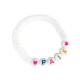 Bracelet enfant blanc avec ses lettres PAIX - God save the king Bracelets religieux enfant