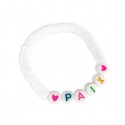 Bracelet enfant blanc avec ses lettres PAIX