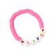 Bracelet enfant rose fluo lettres LIFE - Bracelets religieux enfant Godsavetheking