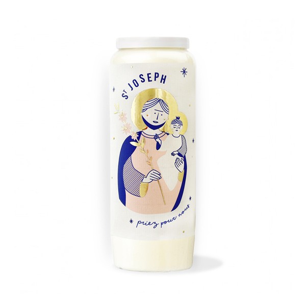 FRITZ COX Bougie de saint Joseph - Fabriquée à la main en Allemagne - Représentation de qualité supérieure - Cadeau pour les croyants