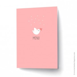 Menu de Communion Esprit-Saint fille personnalisable
