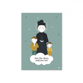 Carte Saint Jean Bosco, Père et Maître de la jeunesse - Images saints patrons papeterie religieuse Godsavetheking