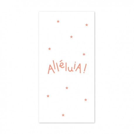 Signet religieux Alléluia et ses étoiles roses – 6 x 12cm - Signets religieux God save the king